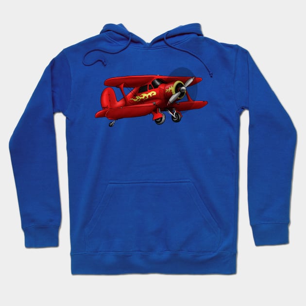 Staggerwing Beech Aircraft Hoodie by Funky Aviation